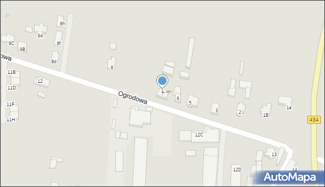 Krobia, Ogrodowa, 7, mapa Krobia