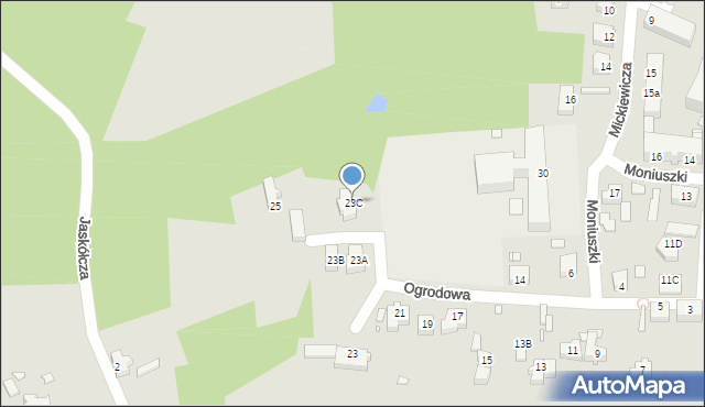 Krosno Odrzańskie, Ogrodowa, 23C, mapa Krosno Odrzańskie