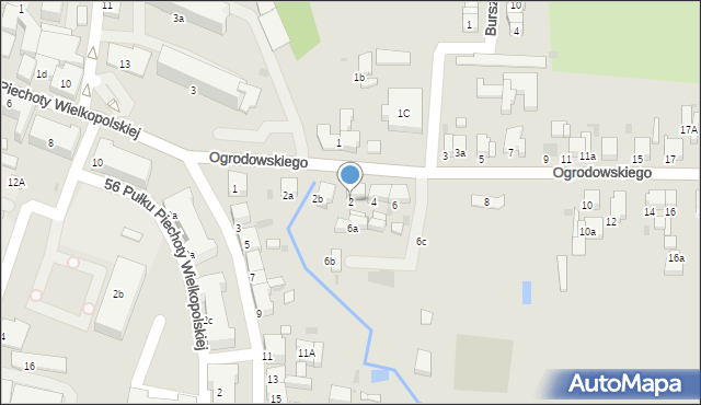 Krotoszyn, Ogrodowskiego, 2, mapa Krotoszyna