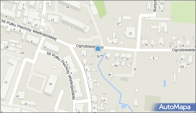 Krotoszyn, Ogrodowskiego, 2a, mapa Krotoszyna