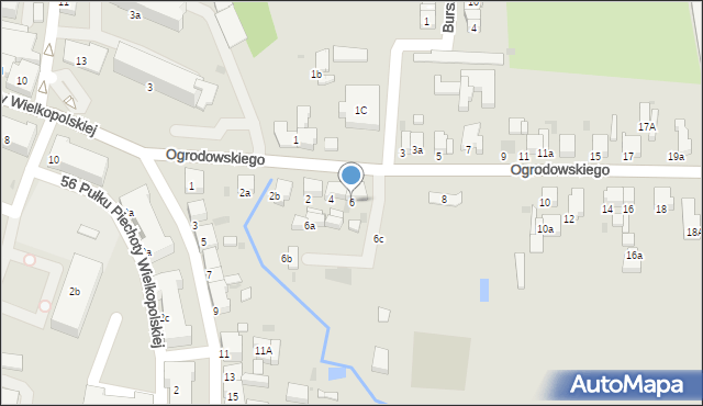 Krotoszyn, Ogrodowskiego, 6, mapa Krotoszyna