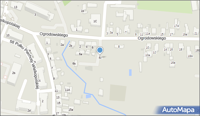 Krotoszyn, Ogrodowskiego, 6c, mapa Krotoszyna