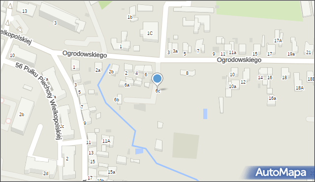 Krotoszyn, Ogrodowskiego, 6c, mapa Krotoszyna