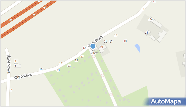 Kruszyn Krajeński, Ogrodowa, 23a, mapa Kruszyn Krajeński