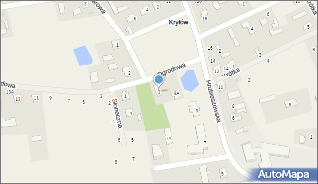 Kryłów, Ogrodowa, 1, mapa Kryłów