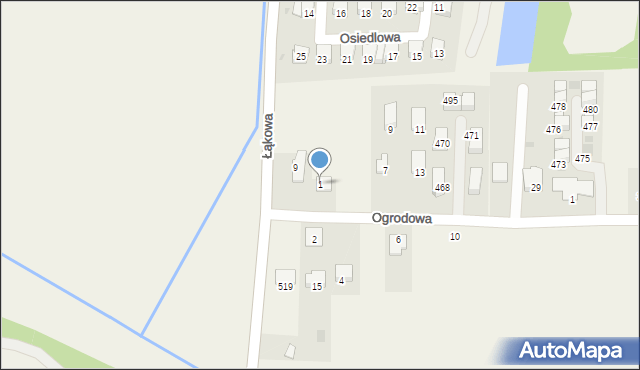 Kryspinów, Ogrodowa, 1, mapa Kryspinów