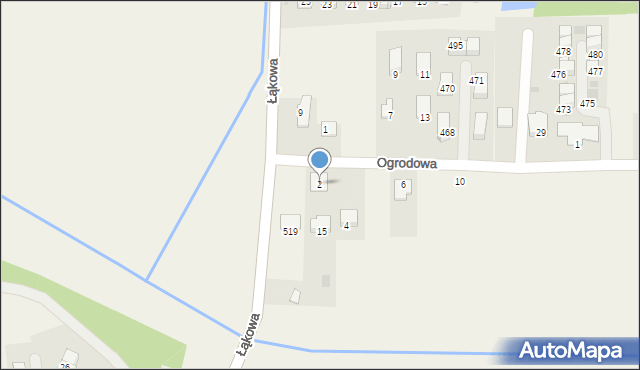 Kryspinów, Ogrodowa, 2, mapa Kryspinów