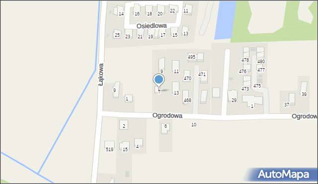 Kryspinów, Ogrodowa, 7, mapa Kryspinów