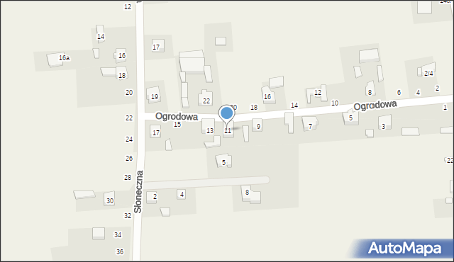 Kurowice Kościelne, Ogrodowa, 11, mapa Kurowice Kościelne