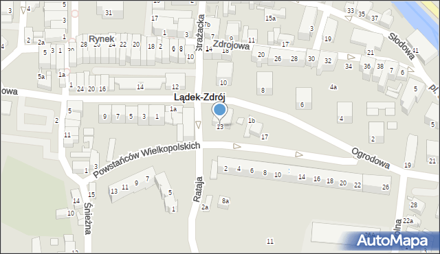 Lądek-Zdrój, Ogrodowa, 13, mapa Lądek-Zdrój