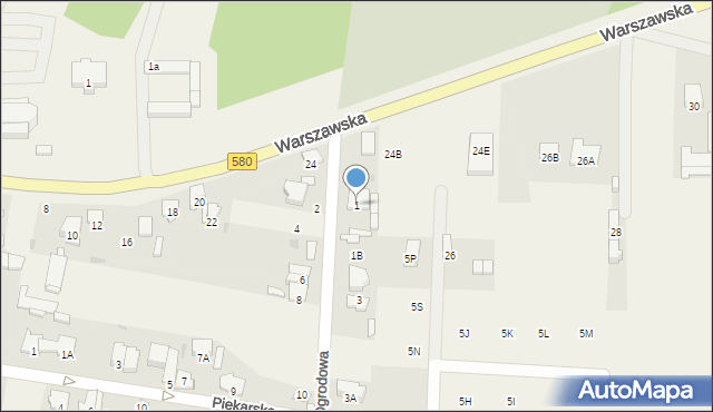 Leszno, Ogrodowa, 1, mapa Leszno