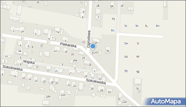 Leszno, Ogrodowa, 5, mapa Leszno