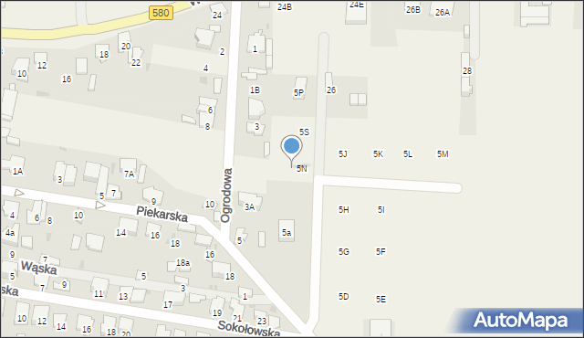 Leszno, Ogrodowa, 5N, mapa Leszno