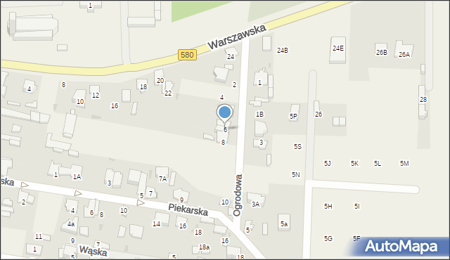 Leszno, Ogrodowa, 6, mapa Leszno