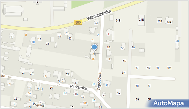 Leszno, Ogrodowa, 8/2, mapa Leszno