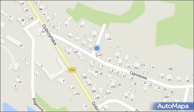 Lipno, Ogrodowa, 17, mapa Lipno