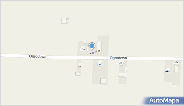 Lisków, Ogrodowa, 13b, mapa Lisków