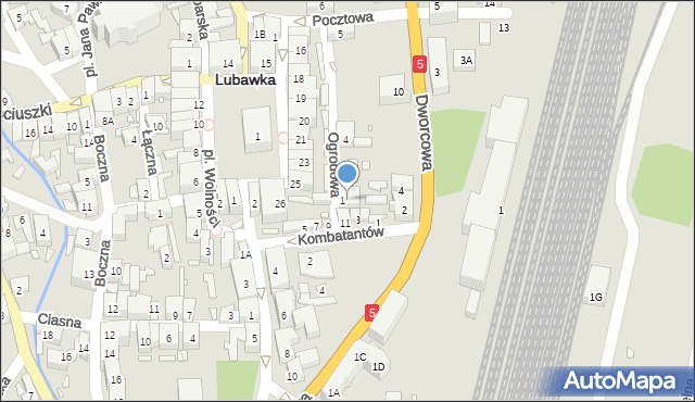 Lubawka, Ogrodowa, 2, mapa Lubawka