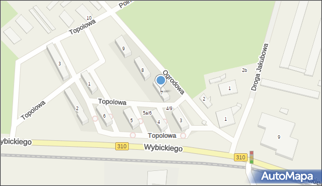 Manieczki, Ogrodowa, 7, mapa Manieczki