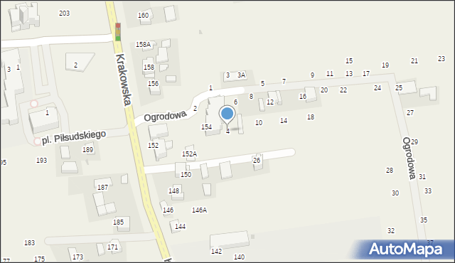 Michałowice, Ogrodowa, 4, mapa Michałowice