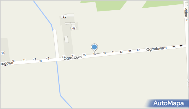 Miedźno, Ogrodowa, 57, mapa Miedźno