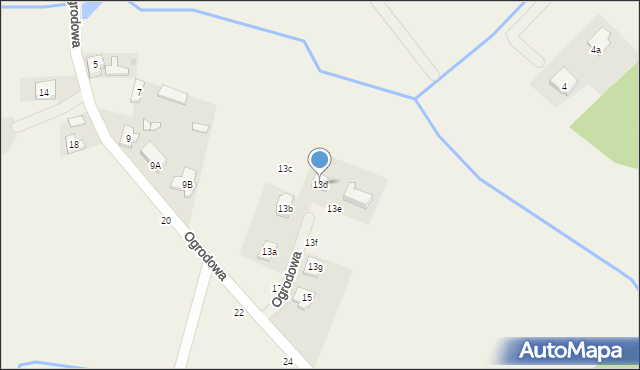 Miękowo, Ogrodowa, 13d, mapa Miękowo