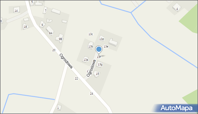 Miękowo, Ogrodowa, 13f, mapa Miękowo