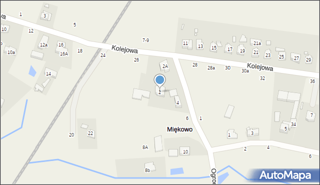 Miękowo, Ogrodowa, 2, mapa Miękowo