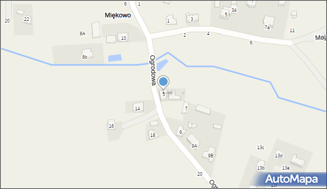 Miękowo, Ogrodowa, 5, mapa Miękowo