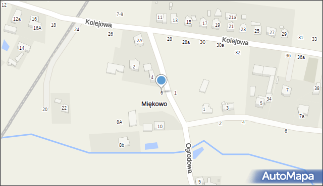 Miękowo, Ogrodowa, 6, mapa Miękowo