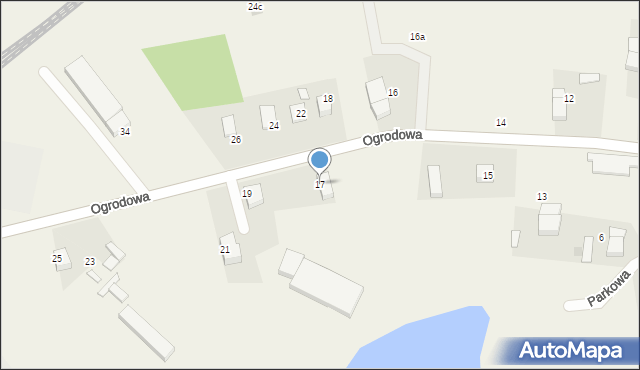 Mietków, Ogrodowa, 17, mapa Mietków