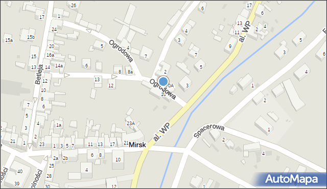 Mirsk, Ogrodowa, 10, mapa Mirsk