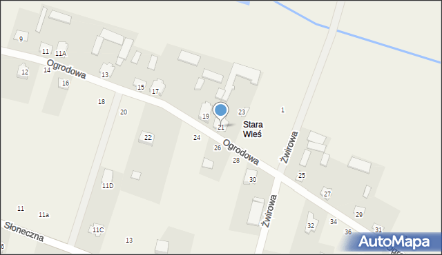 Mistów, Ogrodowa, 21, mapa Mistów