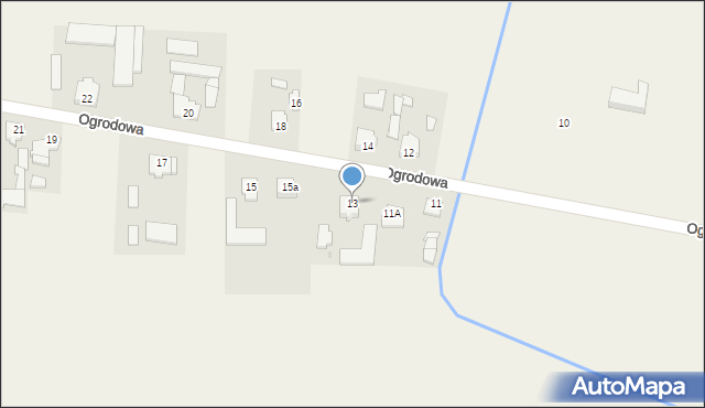 Młodzieszyn, Ogrodowa, 13, mapa Młodzieszyn