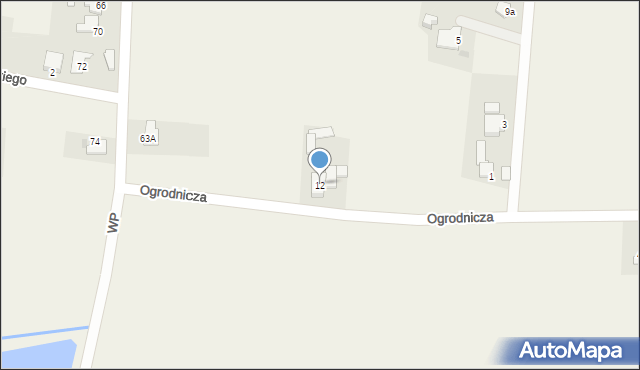 Mnich, Ogrodnicza, 12, mapa Mnich