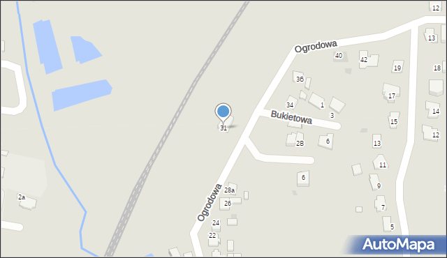 Mogilno, Ogrodowa, 31, mapa Mogilno