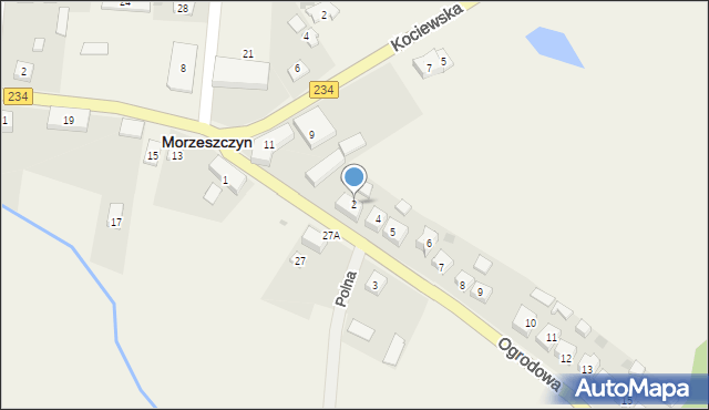 Morzeszczyn, Ogrodowa, 2, mapa Morzeszczyn