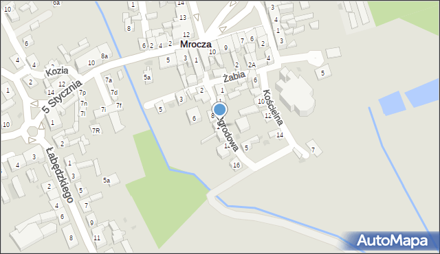 Mrocza, Ogrodowa, 10, mapa Mrocza