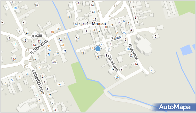 Mrocza, Ogrodowa, 6, mapa Mrocza