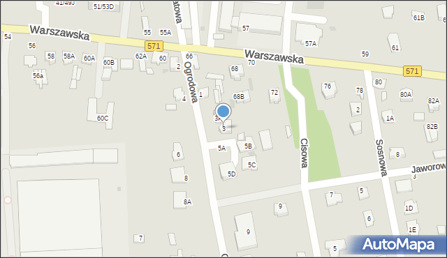 Nasielsk, Ogrodowa, 3, mapa Nasielsk