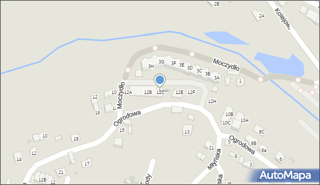 Niepołomice, Ogrodowa, 12C, mapa Niepołomice