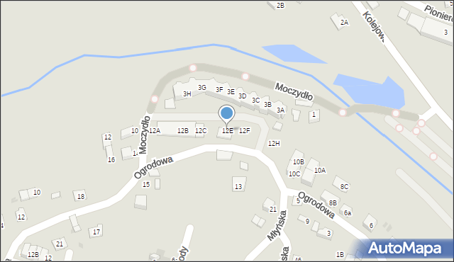 Niepołomice, Ogrodowa, 12E, mapa Niepołomice