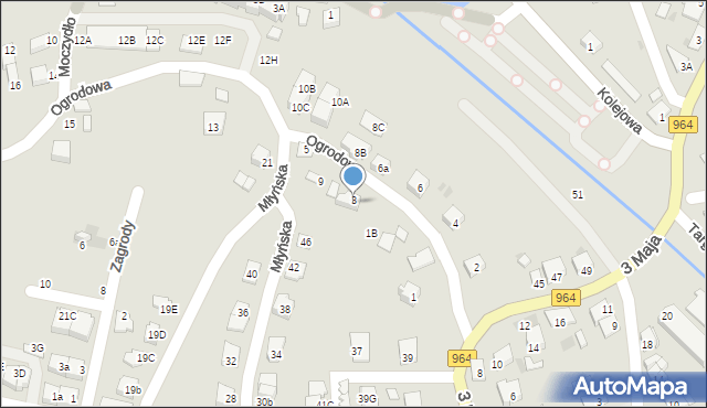 Niepołomice, Ogrodowa, 7, mapa Niepołomice