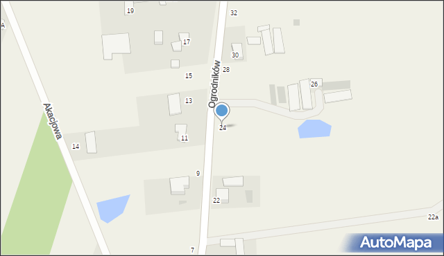 Nowa Gadka, Ogrodników, 24, mapa Nowa Gadka