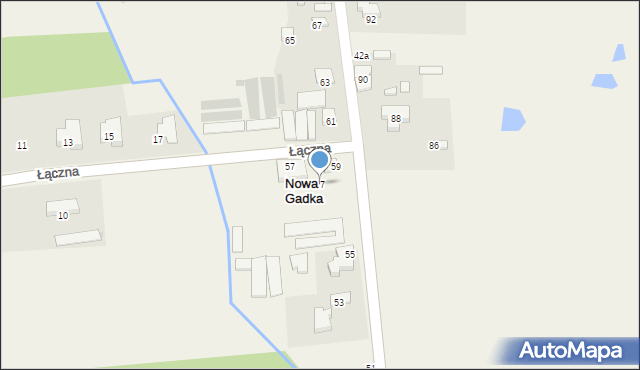 Nowa Gadka, Ogrodników, 57, mapa Nowa Gadka