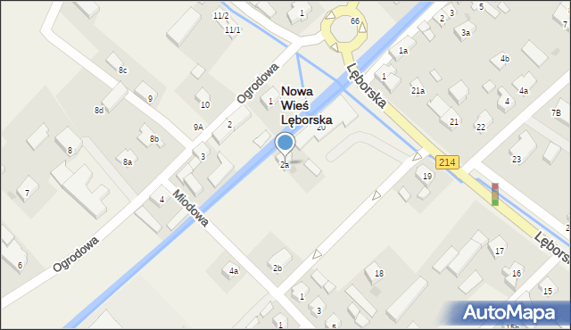 Nowa Wieś Lęborska, Ogrodowa, 2a, mapa Nowa Wieś Lęborska