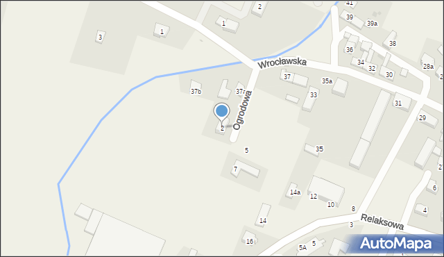 Nowa Wieś Wrocławska, Ogrodowa, 2, mapa Nowa Wieś Wrocławska