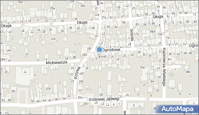 Nowy Targ, Ogrodowa, 6, mapa Nowego Targu