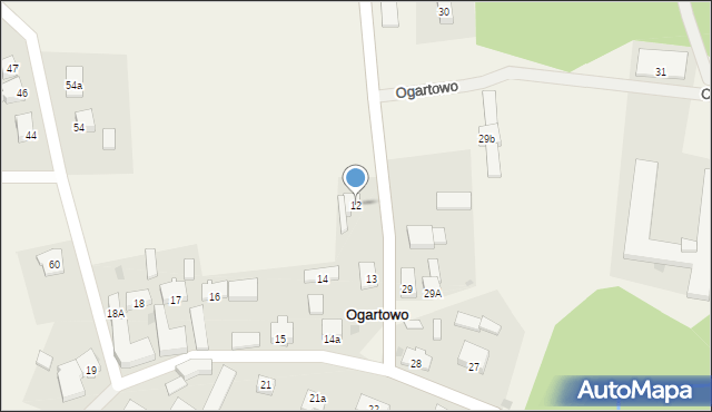 Ogartowo, Ogartowo, 12, mapa Ogartowo