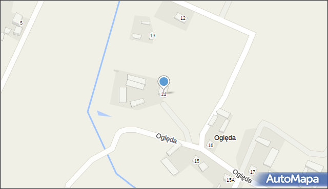 Oględa, Oględa, 14, mapa Oględa